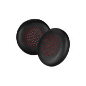 Náhradní Náušníky pro Plantronics Voyager Focus UC, PU kůže, Černé, 1 pár