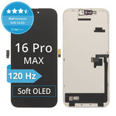 Displej Soft OLED 120Hz pro iPhone 16 Pro Max, Dotykové sklo s rámem, FixPremium