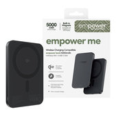 Bezdrátová PowerBank 5000 mAh, 20 W, kompatibilní s MagSafe, Qi2/USB-C, Space Black, empower