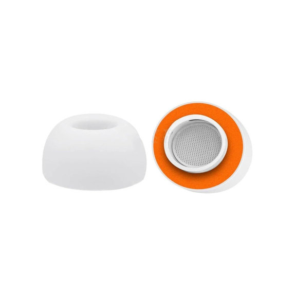 Náhradní Silikonové Špunty do Uší pro Apple AirPods 1, 2 Pro, M, Paměťová Pěna, Bílé