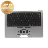 Horní rám klávesnice pro MacBook Pro 14", A2442 (2021), A2779 (2023), s klávesnicí US a baterií, Space Gray, 661-32210, Genuine Apple