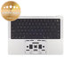 Horní rám klávesnice pro MacBook Pro 14", A2918 (2023), s klávesnicí US a baterií, Silver, 661-35709, Genuine Apple