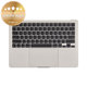 Horní rám klávesnice pro MacBook Air 13", A3113 (2024), s klávesnicí US a baterií, Starlight, 661-40229, Genuine Apple