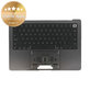 Horní rám klávesnice pro MacBook Pro 14", A3185 (2024), s klávesnicí US a baterií, Space Black, 661-50210, Genuine Apple