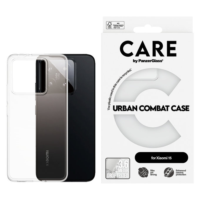 Pouzdro Urban Combat pro Xiaomi 15, Transparentní, PanzerGlass