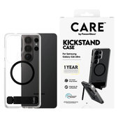 Pouzdro Kickstand s černým QI pro Samsung Galaxy S26 Ultra, Transparentní, PanzerGlass