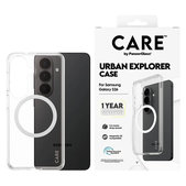 Pouzdro Urban Explorer s bílým QI pro Samsung Galaxy S26, Transparentní, PanzerGlass