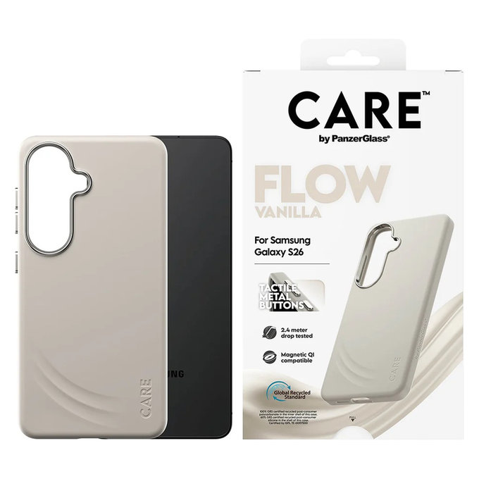 Pouzdro FLOW s QI pro Samsung Galaxy S26, Vanilla, PanzerGlass