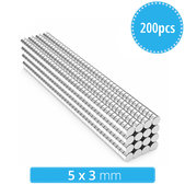 Neodymový válcový magnet N35, 5 x 3mm, 200ks