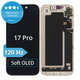Displej Soft OLED 120Hz pro iPhone 17 Pro, Dotykové sklo s rámem, DIAGNOSTIC