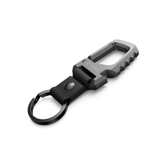Klíčenka Slidelock Carabiner Keychain, Gunmetal, Tech-Protect