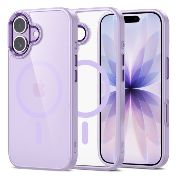 Pouzdro MagMat MagSafe pro iPhone 17, Lavender/Clear, Tech-Protect
