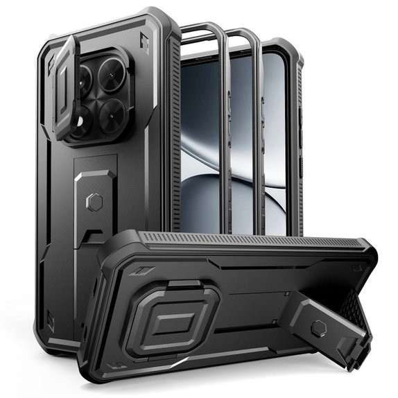 Pouzdro Kevlar Cam+ se 2 předními rámečky pro Xiaomi Redmi Note 15 Pro 5G, černé, Tech-Protect