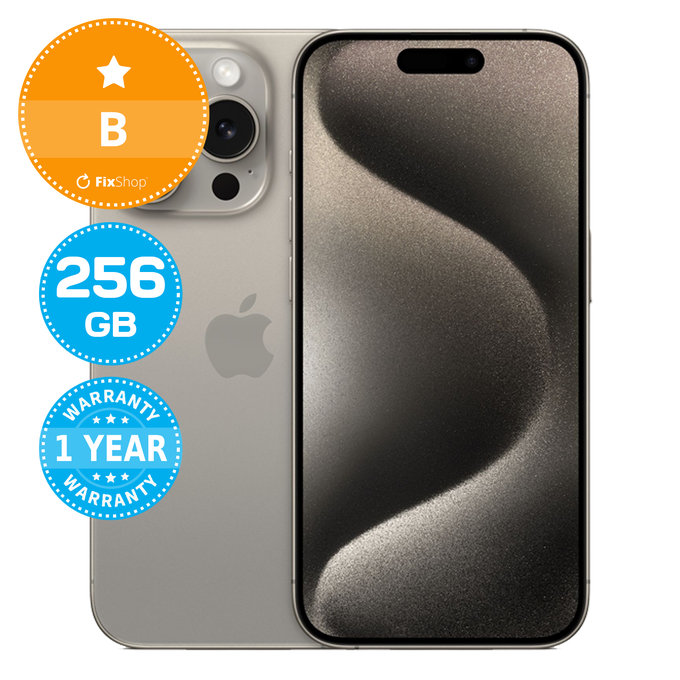 Apple iPhone 15 Pro Natural Titanium 256GB B Repasovaný
