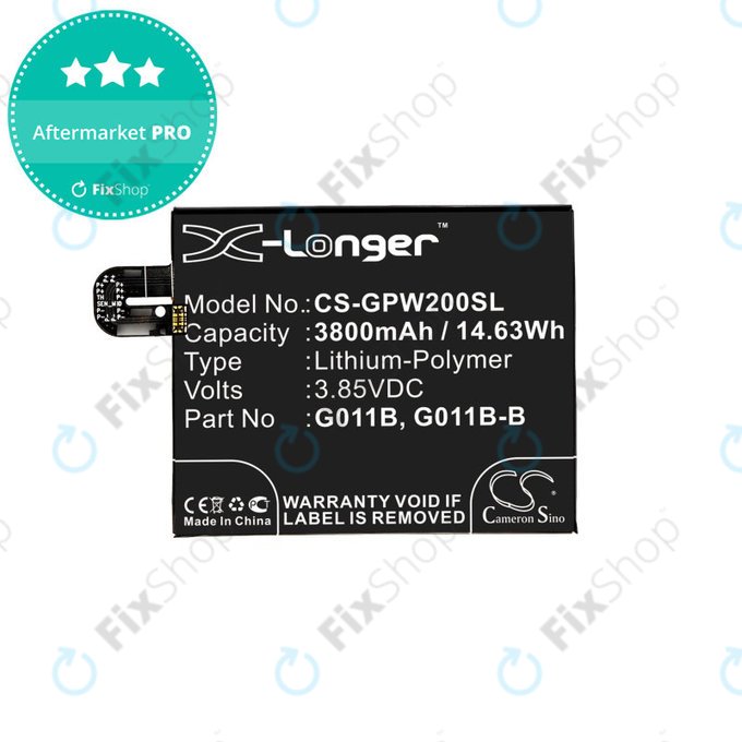 Baterie pro Google Pixel 2 XL G011C, 3800mAh, Li-Pol, 3.85 V, G011B, HQ