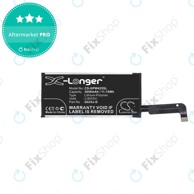 Baterie pro Google Pixel 4a 4G, 3050mAh, Li-Pol, 3.85 V, G025J-B, HQ
