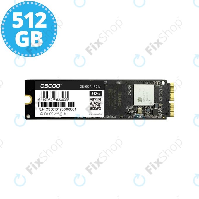 Oscoo ON900A PCIe - SSD 512GB - MacBook Air, Pro (Late 2013 - 2017) Refurbished