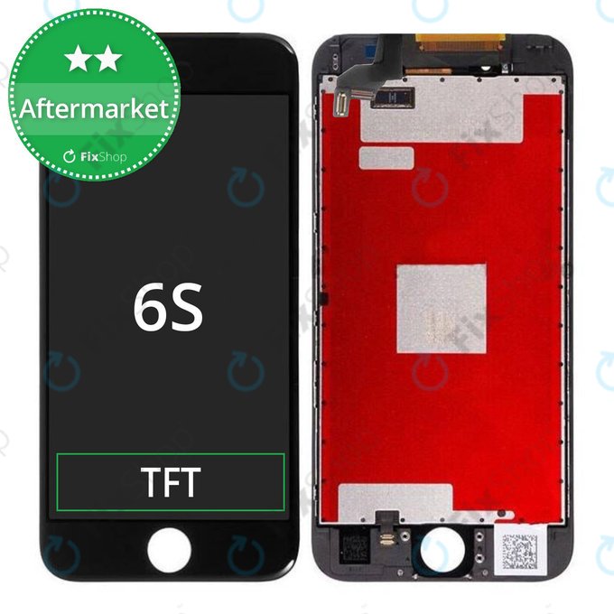 Displej pro iPhone 6S, Black, Dotykové sklo s rámem