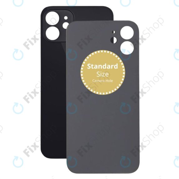 Apple iPhone 12 - Sklo Zadního Housingu (Black)