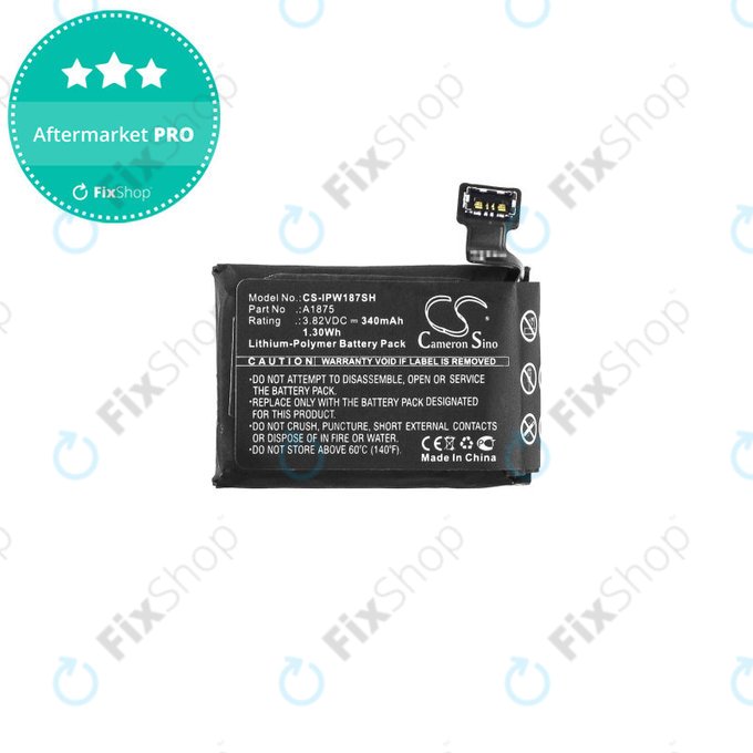 Baterie pro Apple Watch 3 42 mm, 340mAh, GPS Version, Li-Pol, 3.82 V, A1875, HQ