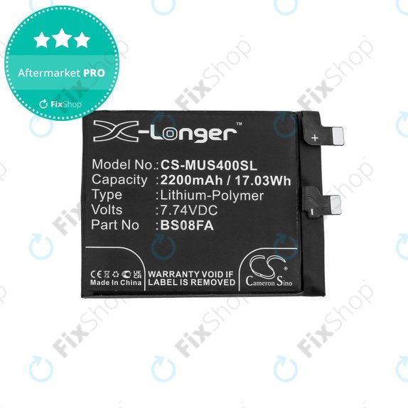 Baterie pro Xiaomi Black Shark 4, 2200mAh, Li-Pol, 7.74 V, BS08FA, HQ