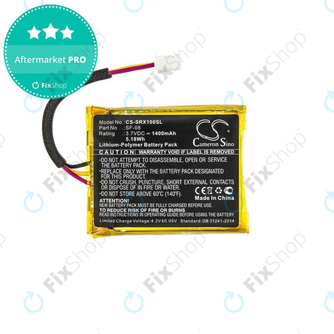 Baterie pro Sony SRS-XB10, SRS-XB12, WH-L600, 1400mAh, Li-Pol, 3.7V, SF-08, HQ
