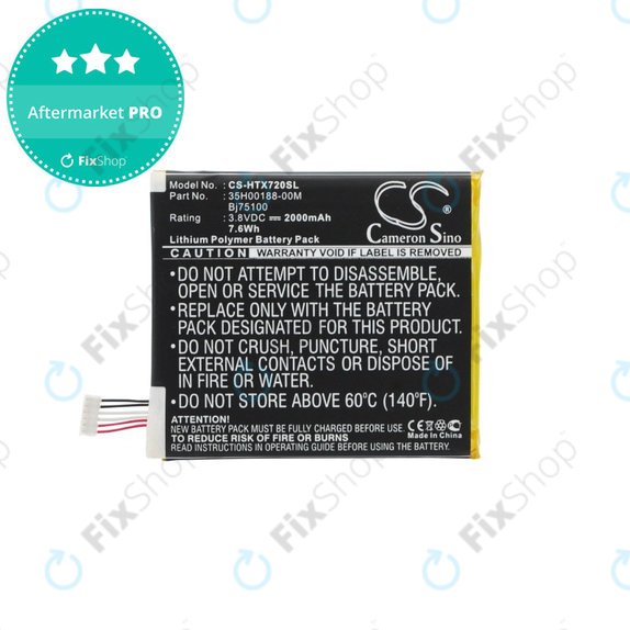 Baterie pro HTC EVO One, 2000mAh, Li-Pol, 3.8 V, BJ75100, HQ