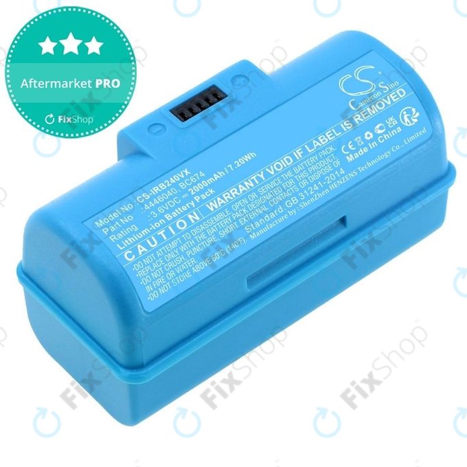 iRobot Braava Jet 240, 241, 244, 245, Mopping Robot - Baterie 4446040, BC674 Li-Ion 3.6V 2000mAh HQ