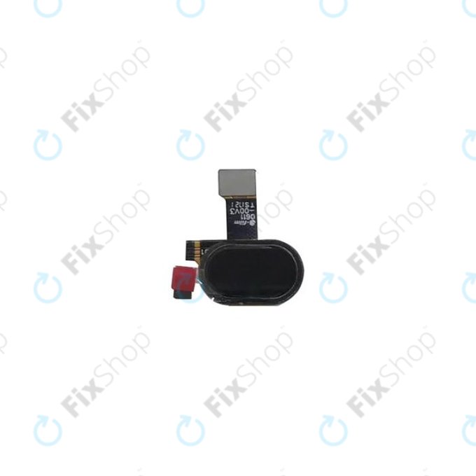 Motorola Moto E4 XT1761 - Tlačítko Domů + Senzor Otisku Prstu + Flex Kabel (Black)