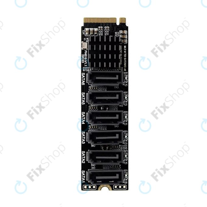 Rozšiřující karta M.2 NVMe se 6 porty SATA III