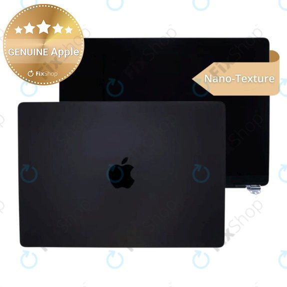 LCD displej pro MacBook Pro 14", A3112, A3185 (2024), s předním sklem a krytem, Nano-Texture, Space Black, 661-41795, Genuine Apple