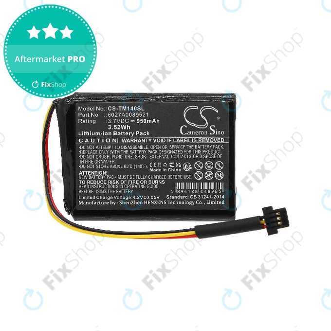 Baterie pro TomTom One 140, Go 500, 950mAh, Li-ion, 3.7V, P2, HQ