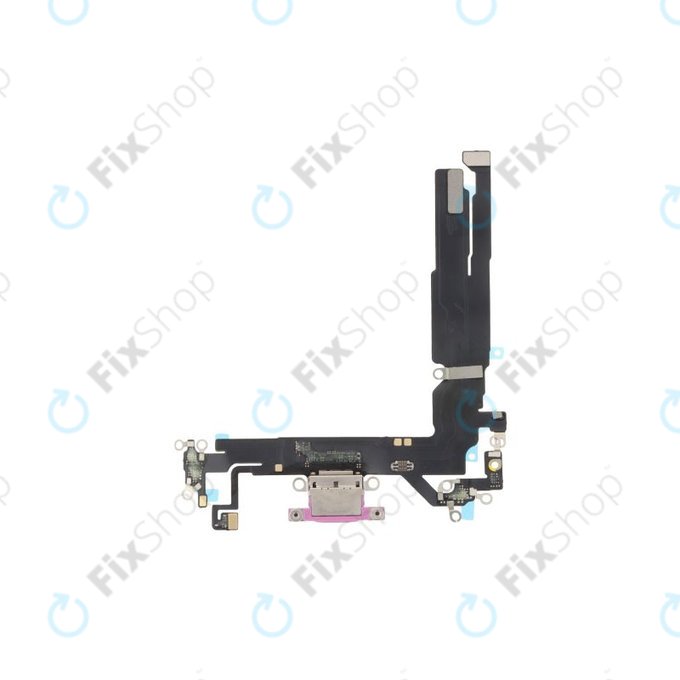 Apple iPhone 16 - Nabíjecí Konektor + Flex Kabel (Pink)