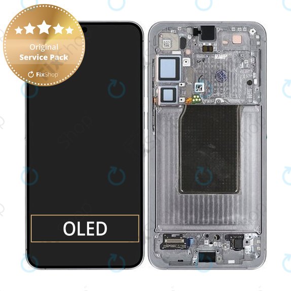 Samsung Galaxy S25 Plus - LCD Displej + Dotykové Sklo + Rám (Silver Shadow) - GH82-36368A Genuine Service Pack