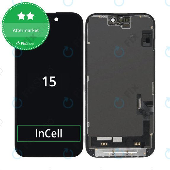 Displej In-Cell HD+ pro iPhone 15, Dotykové sklo s rámem