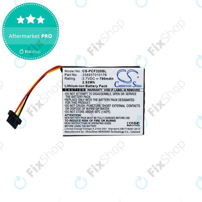 Baterie pro Pioneer AVIC-F320BT, 790mAh, Li-Ion, 3.7V, 338937010176, HQ