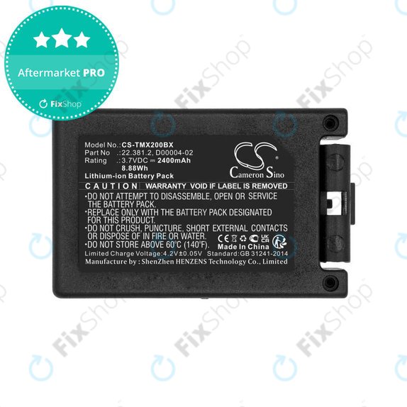 Baterie pro Tele Radio TG-TXMNL, 2400mAh, Li-Ion, 3.7V, D00004-02, HQ