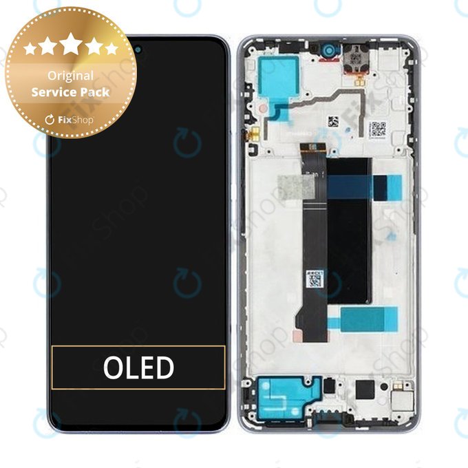 Xiaomi Redmi Note 13 Pro 5G 2312DRA50C - LCD Displej + Dotykové Sklo + Rám (Aurora Purple) - 5600030N1600 Genuine Service Pack