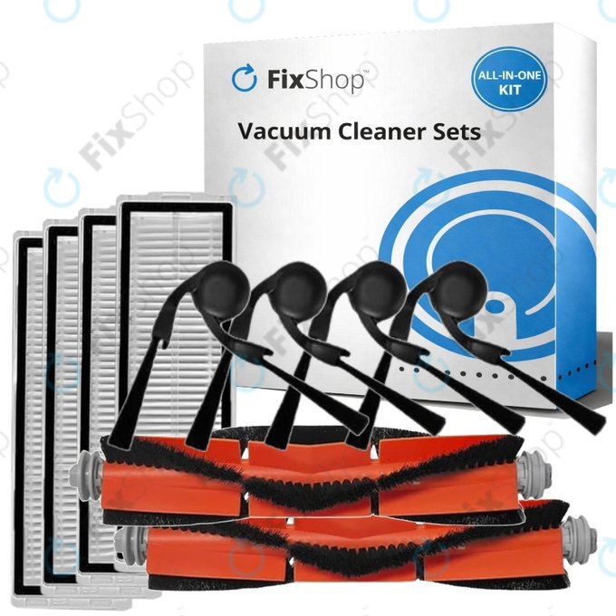 Sada náhradních dílů pro Xiaomi Robot Vacuum 5, 5 Pro (2x Hlavní kartáč, 4x Filtr, 4x Boční kartáč)