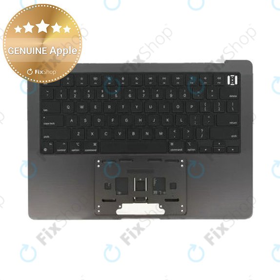 Horní rám klávesnice pro MacBook Pro 14", A3185 (2024), s klávesnicí US a baterií, Space Black, 661-50210, Genuine Apple