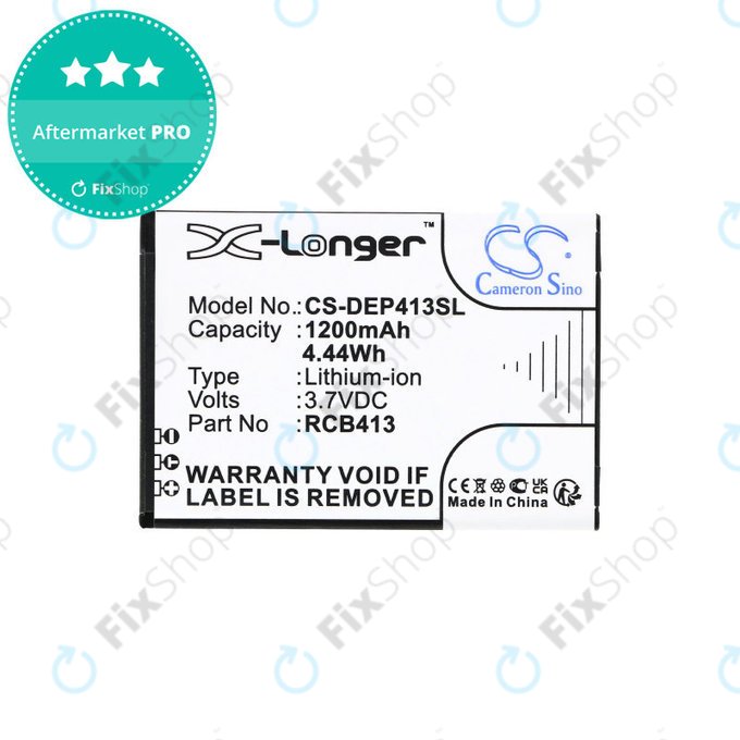Baterie pro Doro Primo 406, 413, 414, 1200mAh, Li-Ion, 3.7 V, RCB413, HQ