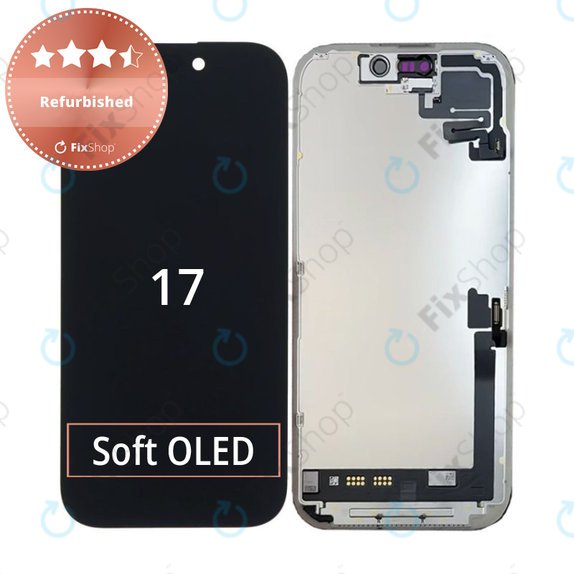 Displej pro iPhone 17, Dotykové sklo s rámem, Refurbished