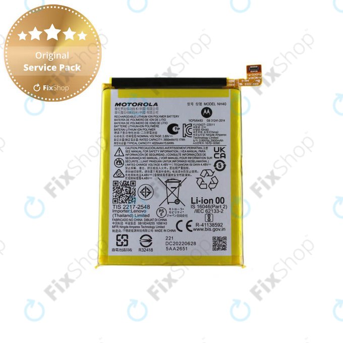Motorola Moto E22i - Baterie NH40 4020mAh - SB18D48255 Genuine Service Pack