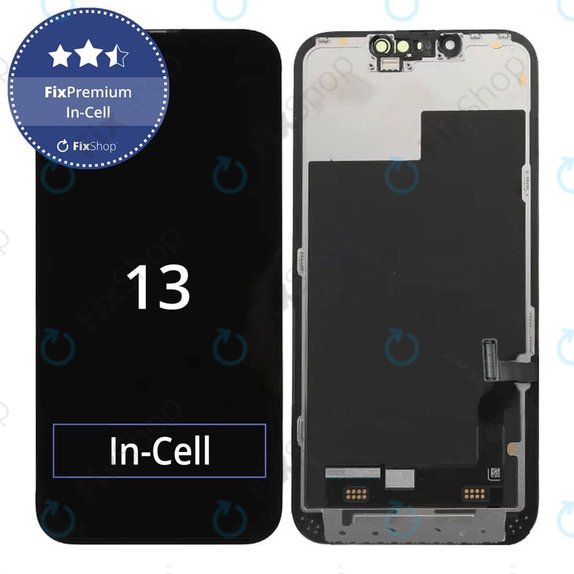 Displej In-Cell FHD pro iPhone 13, Dotykové sklo s rámem, FixPremium