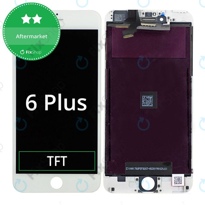 Displej pro iPhone 6 Plus, White, Dotykové sklo s rámem