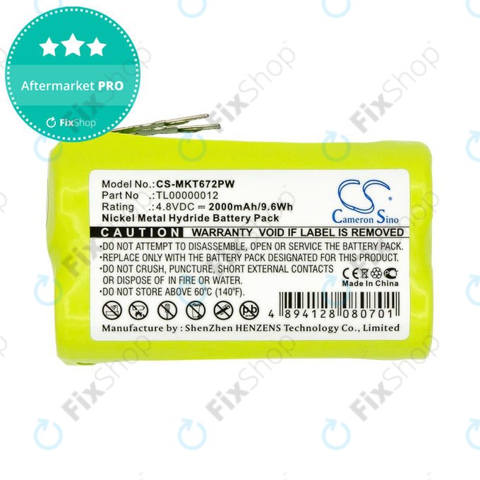Baterie pro Makita 6722D, 6723DW, 2000mAh, Ni-MH, 4.8V, TL00000012, HQ