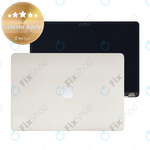 LCD displej pro MacBook Air 15", A3114 (2024), s předním sklem a krytem, Starlight, 661-40261, Genuine Apple