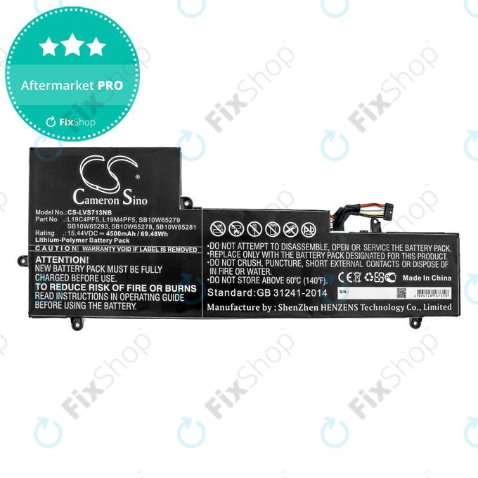 Baterie pro Lenovo Yoga Slim 7-15IIL, 4500mAh, Li-Pol, 15.44V, L19C4PF5, HQ