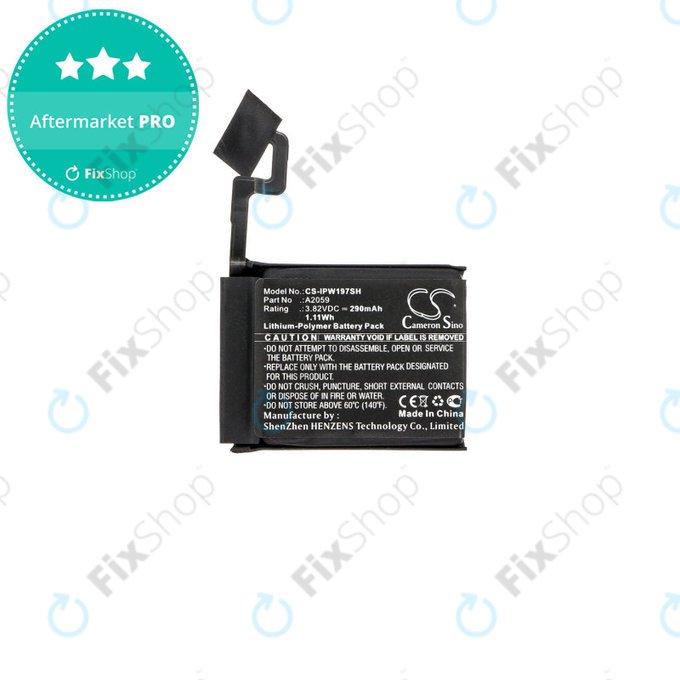 Baterie pro Apple Watch 4 44 mm, 290mAh, Li-Pol, 3.82 V, A2059, HQ
