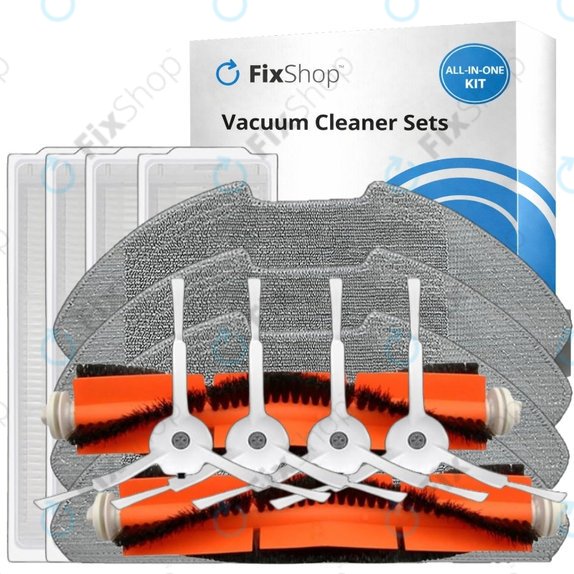 Sada náhradních dílů pro Xiaomi Mi Robot Vacuum Mop 2 Pro, 2 Lite (2x Hlavní kartáč, 4x Filtr, 4x Boční kartáč, 4x Mopovací útěrka, 4x Sáček na prach)